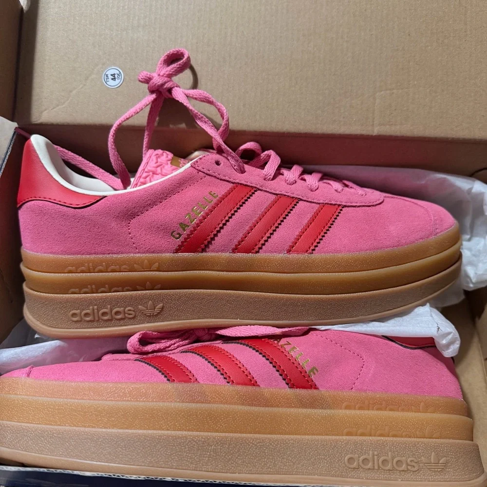 adidas Pink and Red Women's Sneakers - Picture 3 of 3